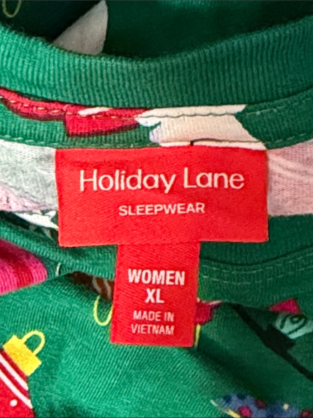 Holiday Lane Pajama Set Gingerbread Men Snowmen Hot Cocoa 100% Cotton Size XL - Picture 3 of 4